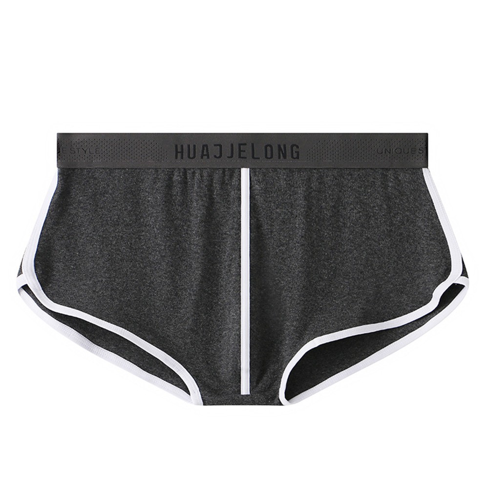 Breathable Men's Boxer Briefs in Cotton Low Rise Stylish Trunks Shorts