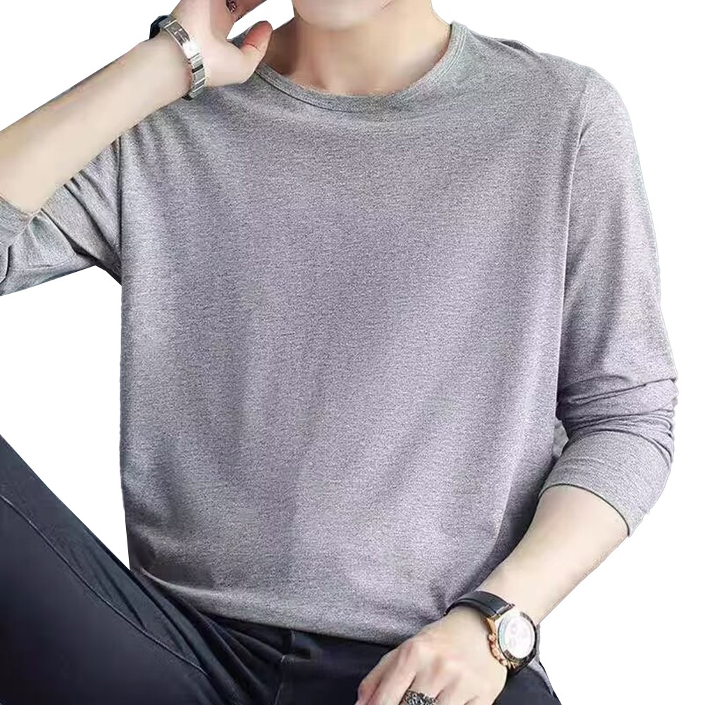 Long Sleeve T-Shirt Polyester Fabric Round Neckline For Casual Outings - Picture 17 of 20