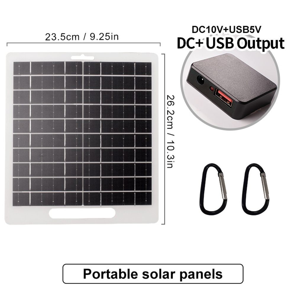 Solar Power Charger Lightweight Design Efficient 6W 10W USB Charging Panel