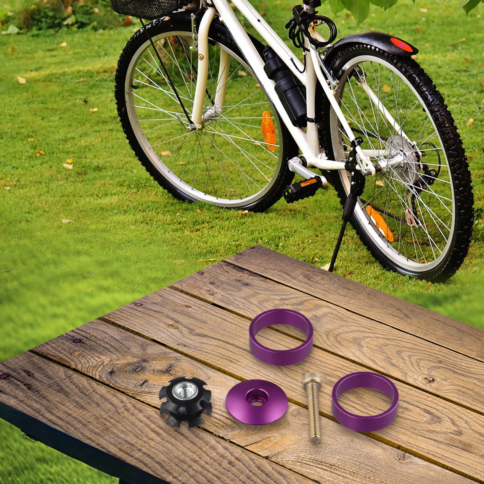 Set rondella cuffia bici leggera per distanziali stelo forcella facile da instal - Bild 30 von 41