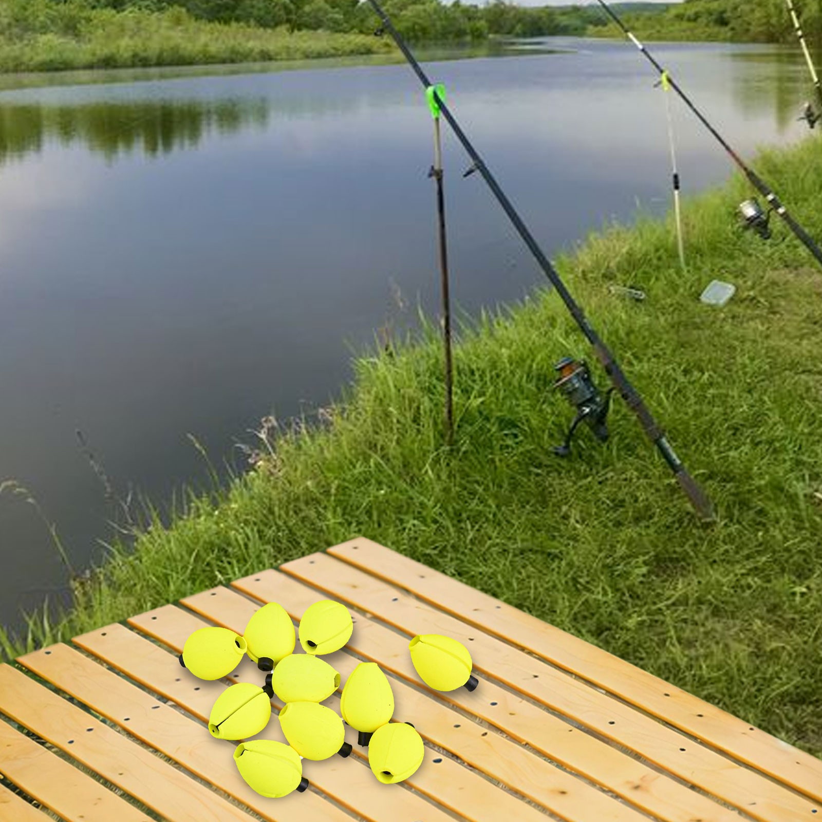 Équipement de pêche mousse truite de poisson flotteur glissement bobber profon - Photo 13/33