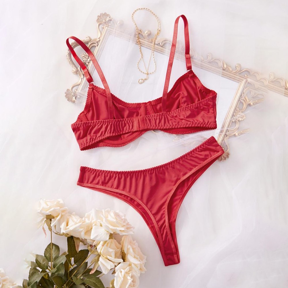 Bequeme Passform Spitzen BH Set Brandneu Tägliche Kleidung Home Wear Mikroelast - Bild 16 von 40