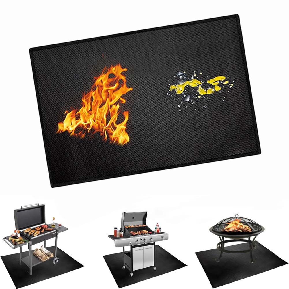 SEILETOO Untergrillmatte (48x30 Zoll) – Feuerfest, Wasserdicht, Für Decks, Terrassen & Rasen