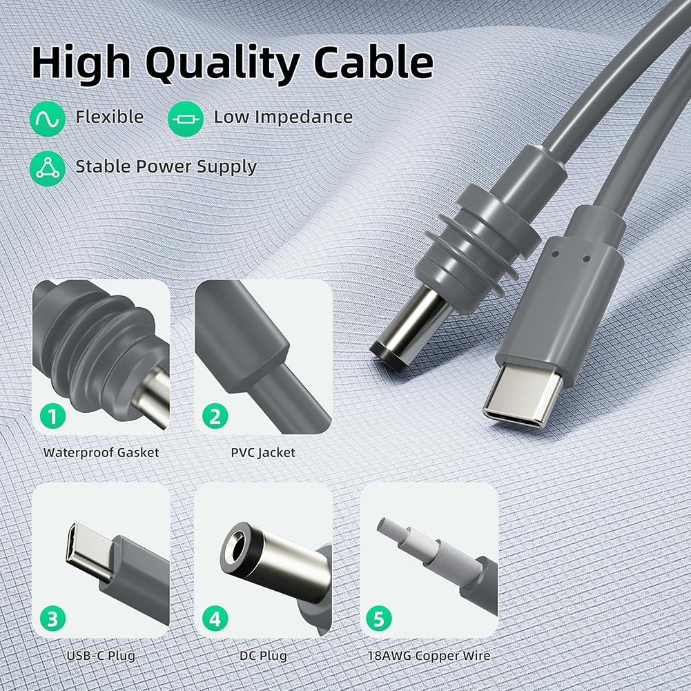 Câble USB C compatible alimentation étanche fabriqué en TPE pour Starlink - Photo 23 sur 37