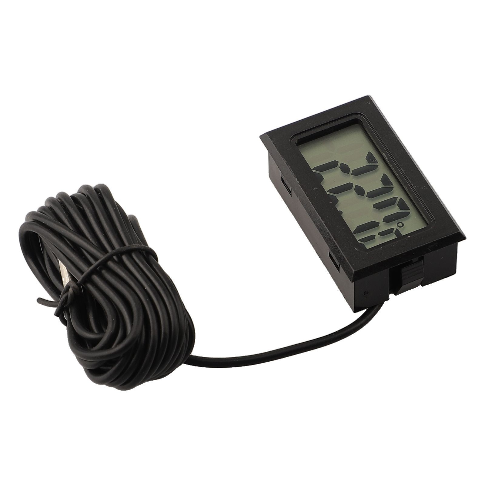 Mini Digital LCD Thermometer Hygrometer Temperature Meter Black Supply Gadget