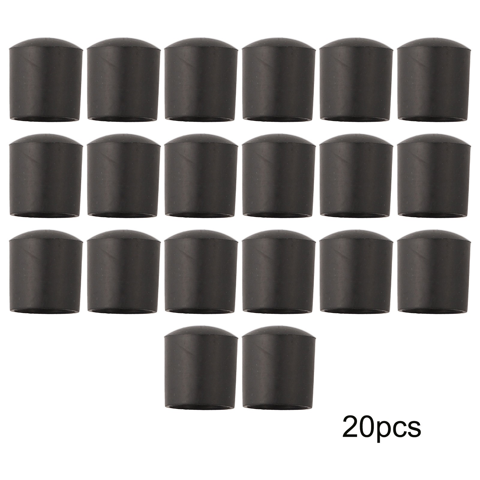 20 Stück Stuhlbeinkappenabdeckungen rund Kunststoffmantel Rohr PVC weich schwar - Bild 15 von 80