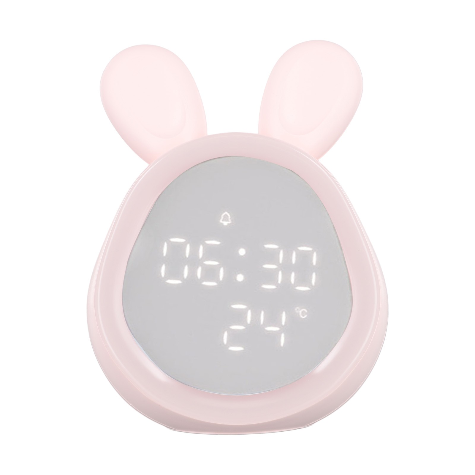 Modern Rabbit Alarm Clock with Night Light Function for Bedside Table