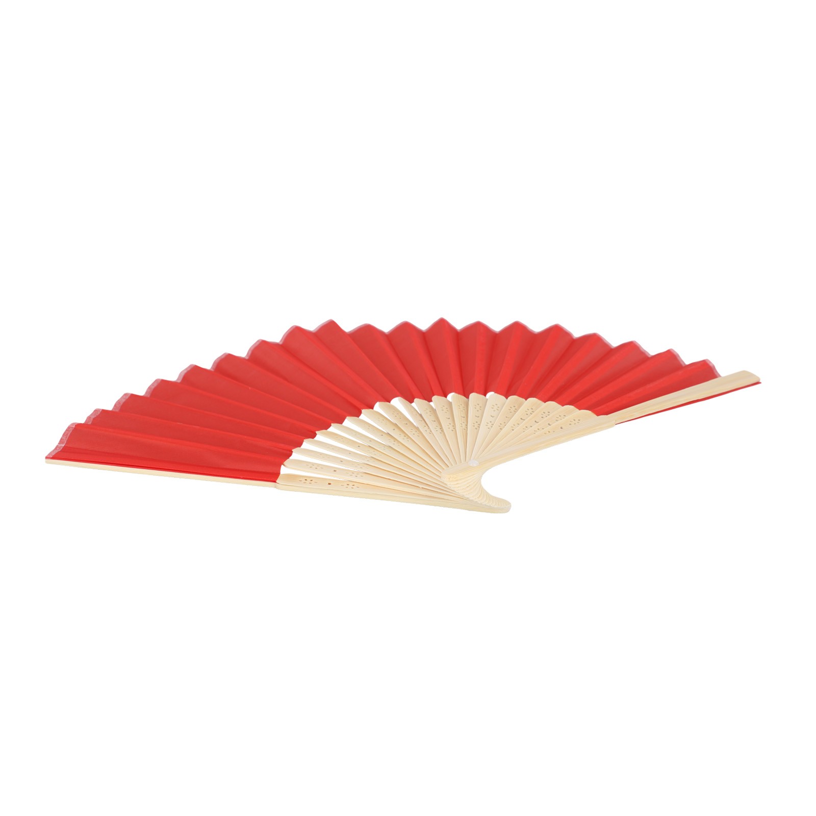 Striking Red Chinese Style Silk Small Fan Wood and Soft Silk Fabric Portable - Picture 55 of 64