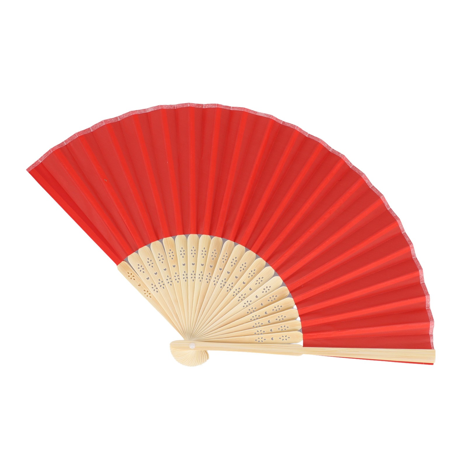 Striking Red Chinese Style Silk Small Fan Wood and Soft Silk Fabric Portable - Picture 52 of 64