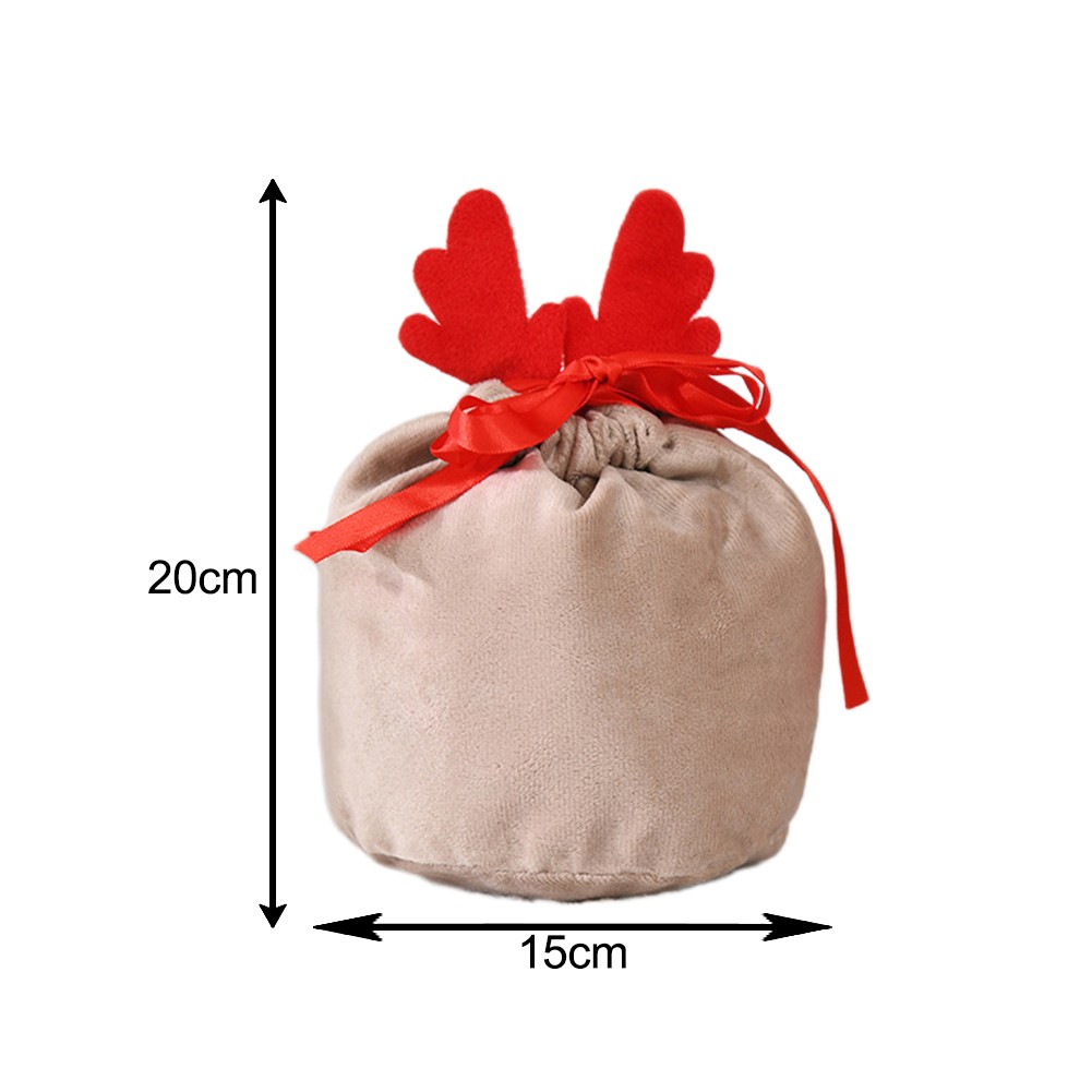 Charming For Christmas Deer Velvet Bags for Elegant Presents Pack of 5 - Picture 14 of 26