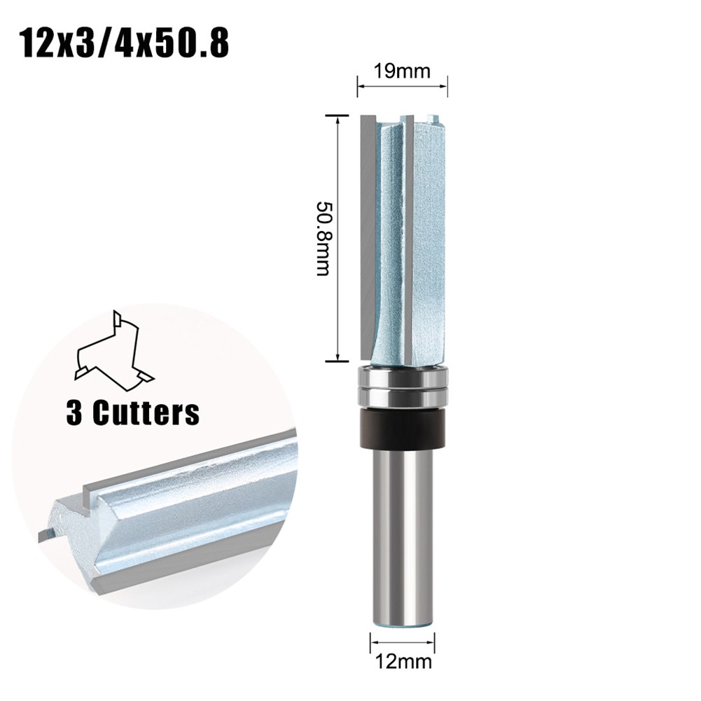 Precision Engineered Router Bit 3 Tooth Design with a Strong 12mm Shank