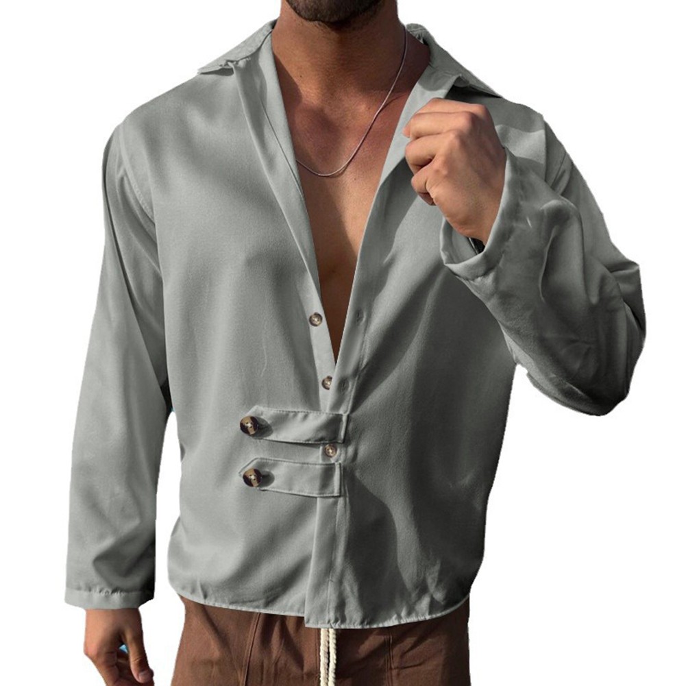 Herren Streetwear Langarm Hemd mit Umlegekragen für Freizeitkleidung - Bild 17 von 72