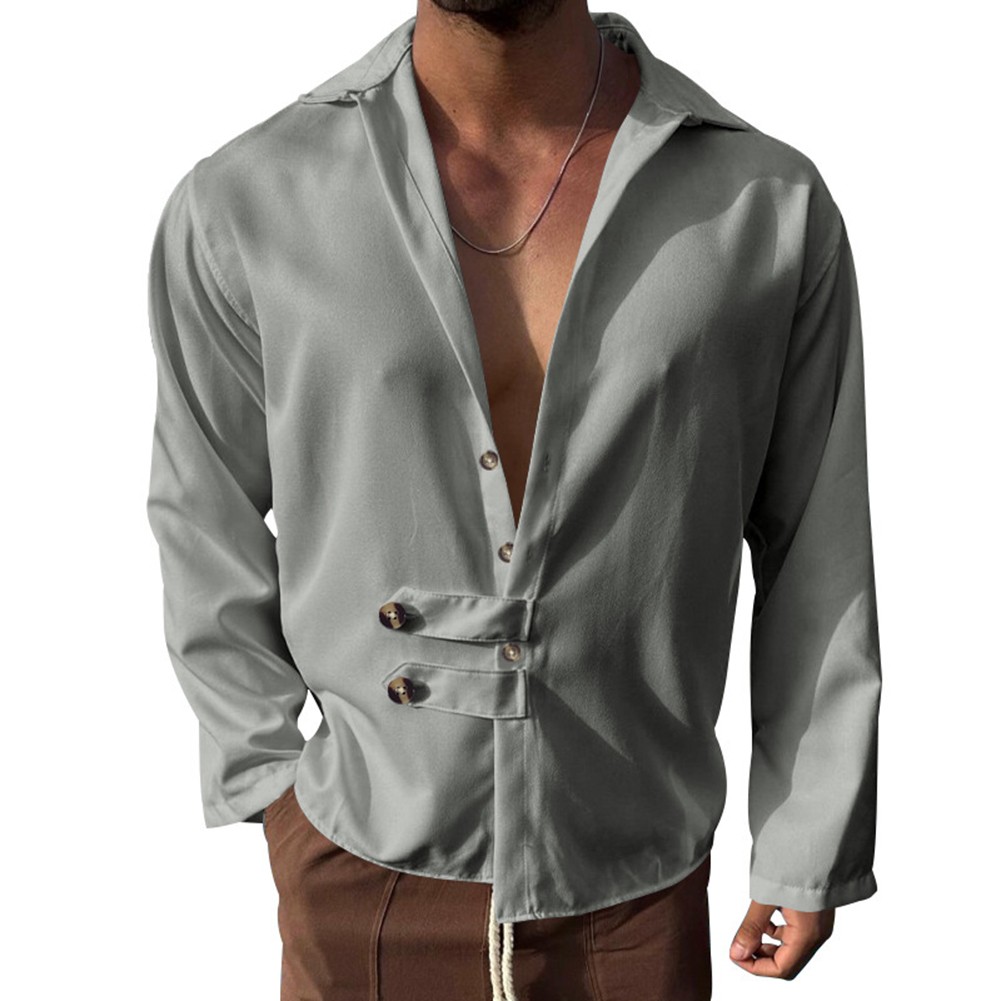 Herren Streetwear Langarm Hemd mit Umlegekragen für Freizeitkleidung - Bild 21 von 72
