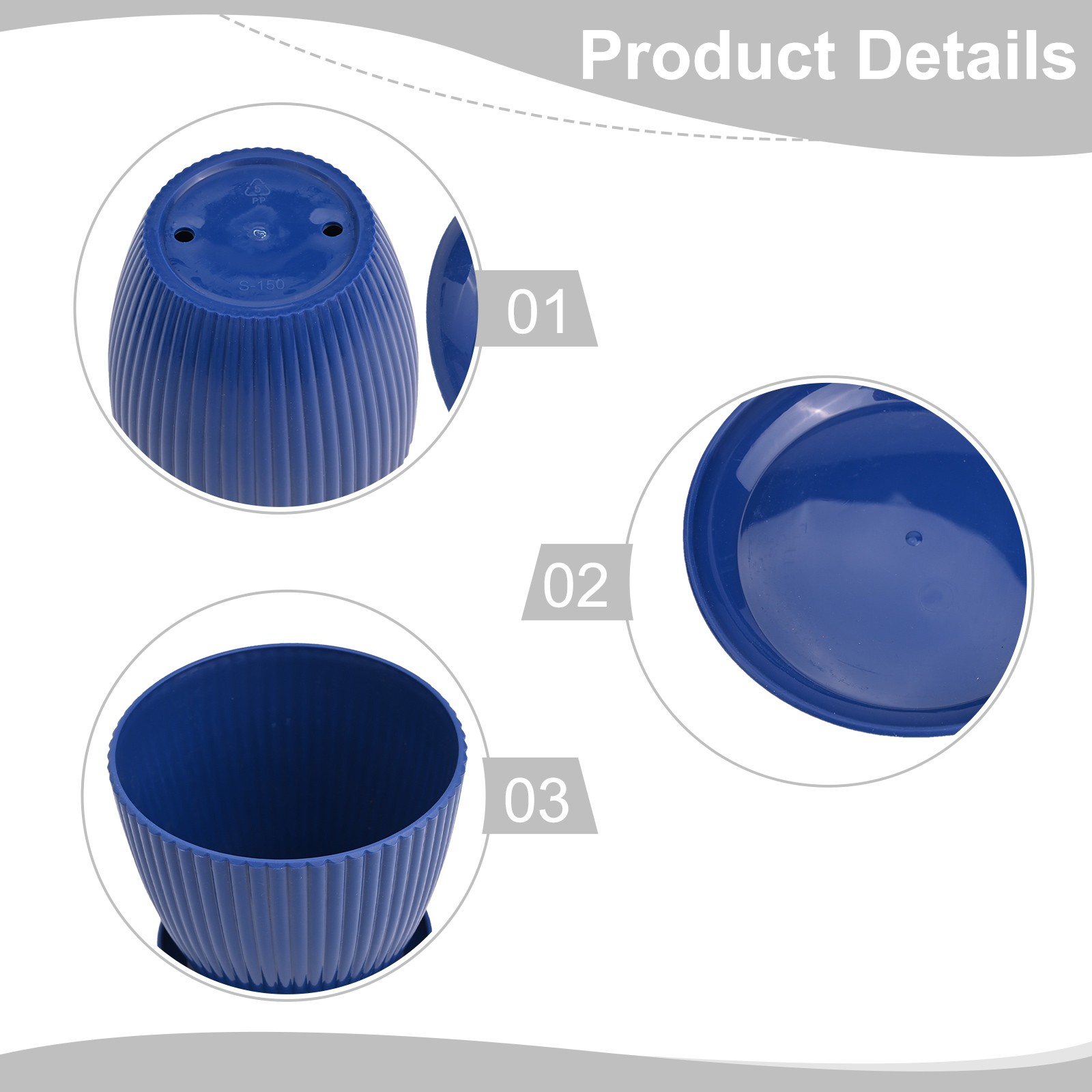 Macetas de plástico macetas para plantas decoración alféizares diseño minima - Imagen 23 de 32