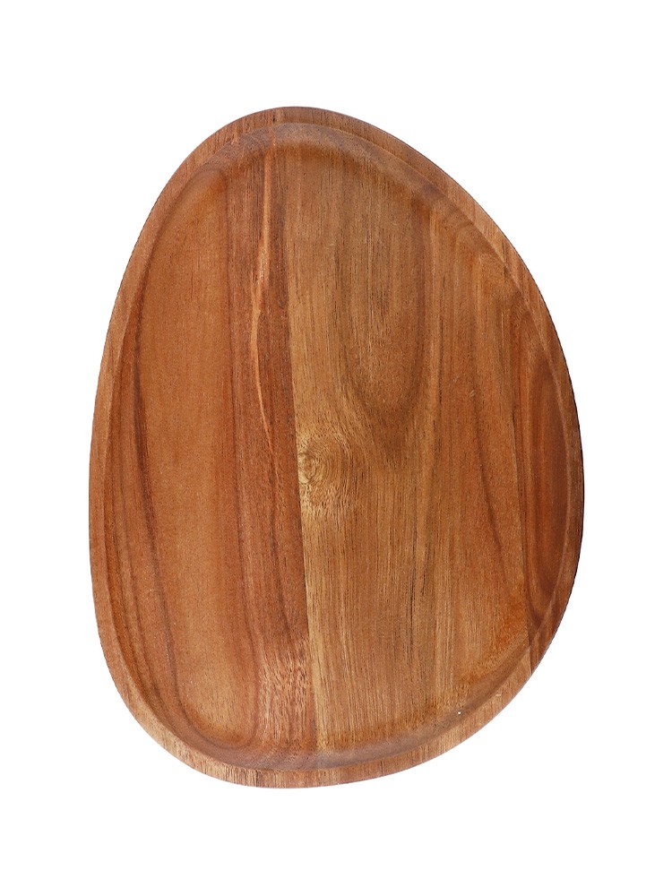 Irregular Oval Wooden Dinner Tray Natural Wood Color Captivating Appearance - Picture 40 of 51
