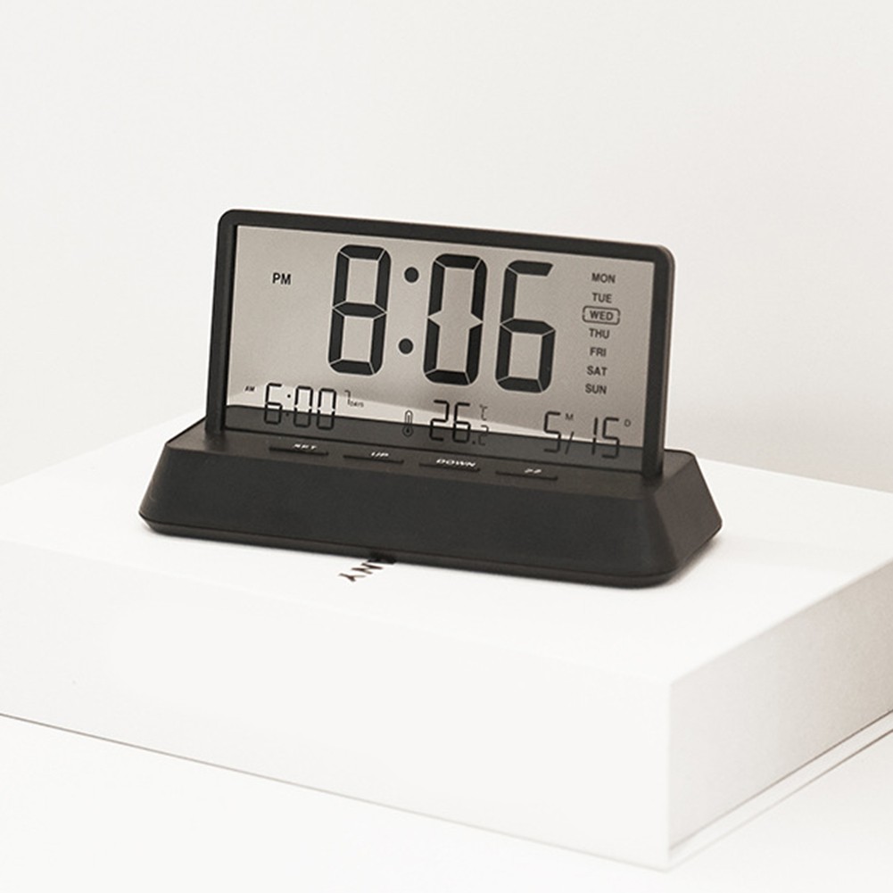 Easily Readable Transparent Electronic Wall Clock with Multifunctional Modes