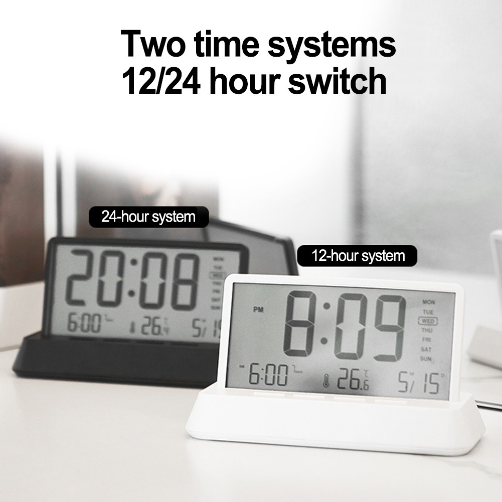 Easily Readable Transparent Electronic Wall Clock with Multifunctional Modes