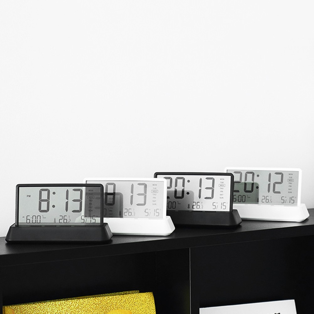 Easily Readable Transparent Electronic Wall Clock with Multifunctional Modes