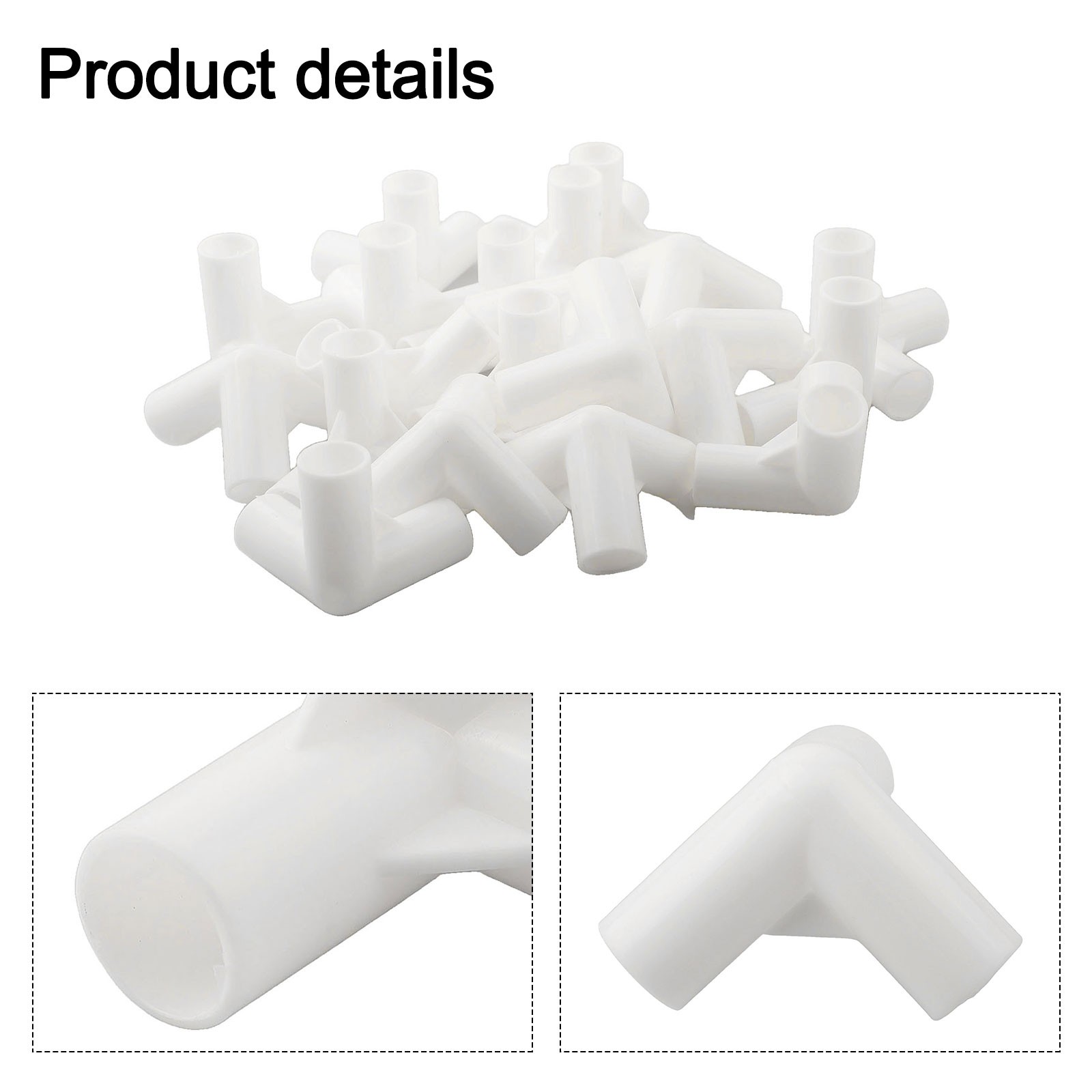 10pcs Tent Pole Tee Connector for Camping and Garden Use 16mm Diameter