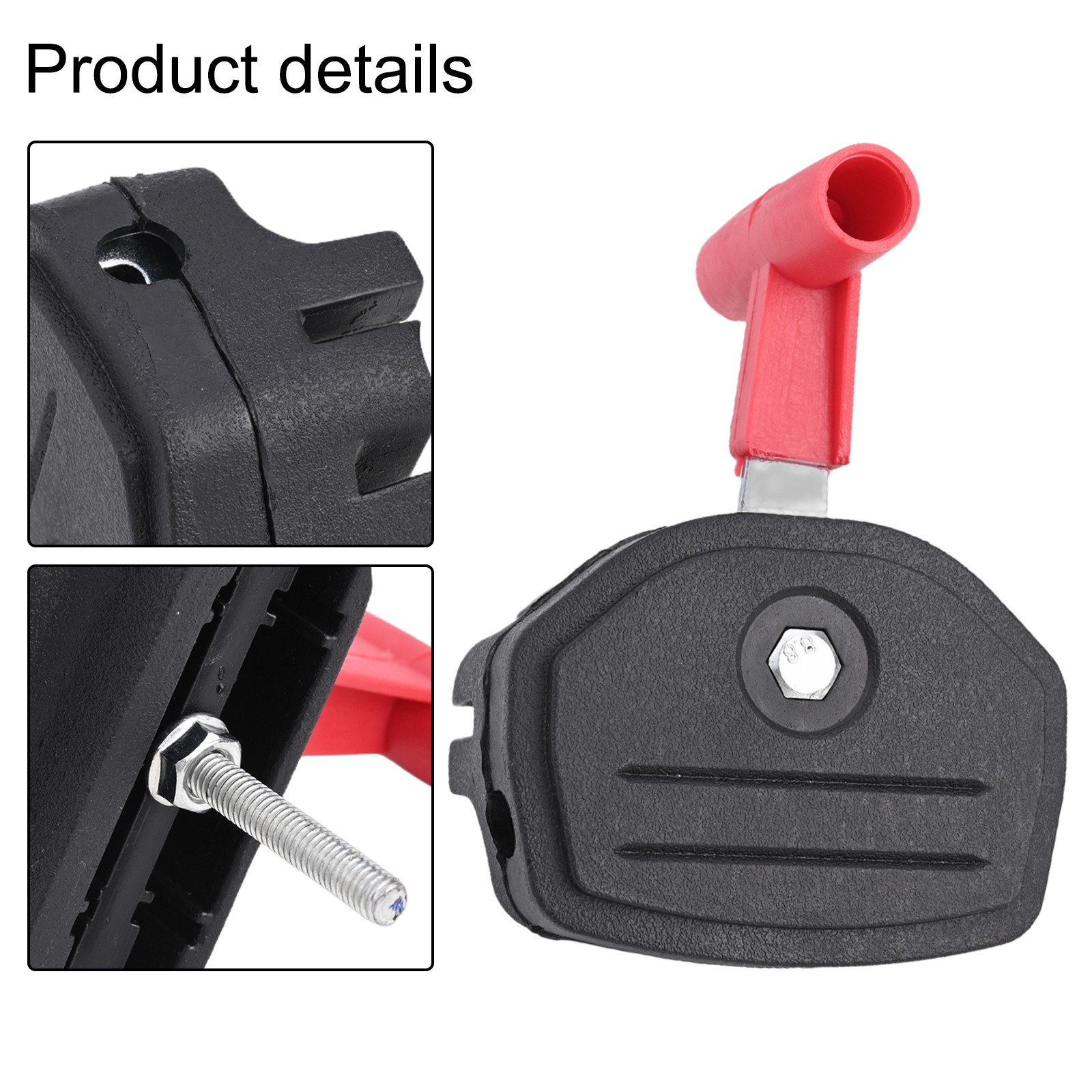 Red and Black Throttle Cable Switch Lever Control Handle for Secure Grip