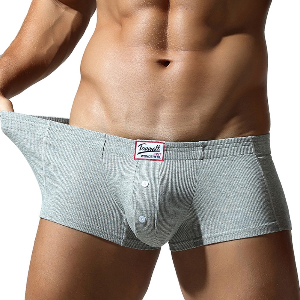 Mens Breathable Boxer Briefs Low Rise Style with Supportive Bulge Pouch