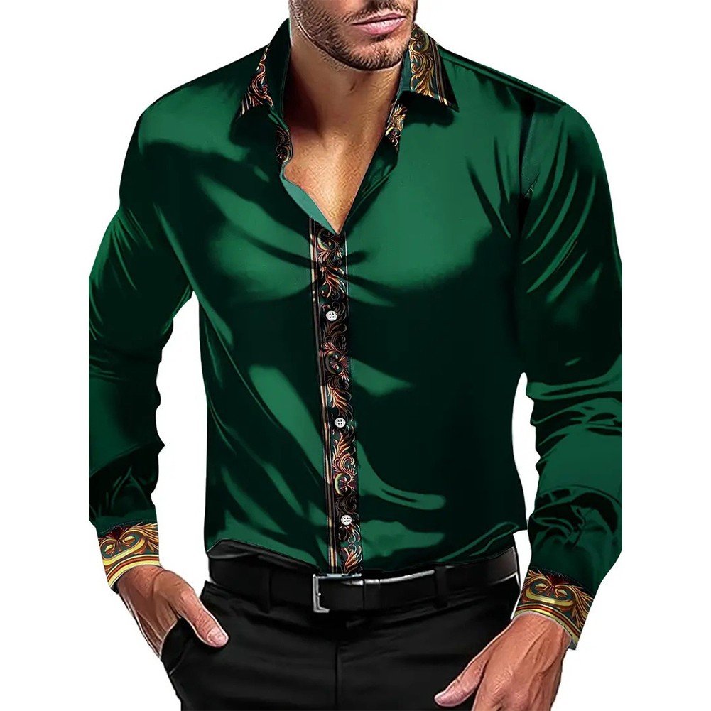 Crisp and Clean Look Mens Casual Long Sleeve Lapel Shirt for Effortless Style - Picture 6 of 8
