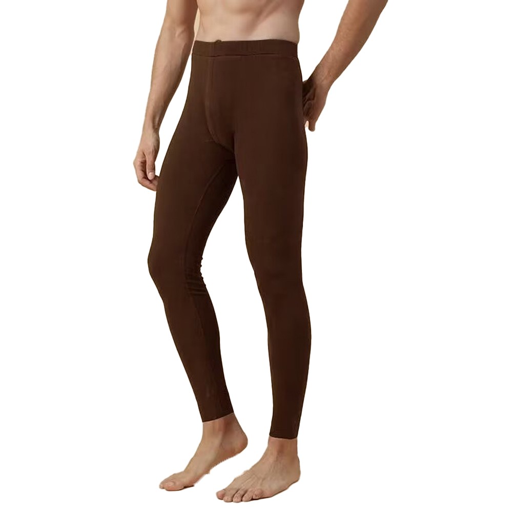 Elastic High Waist Thermal Long Johns for Men Comfortable Winter Pajama Pants