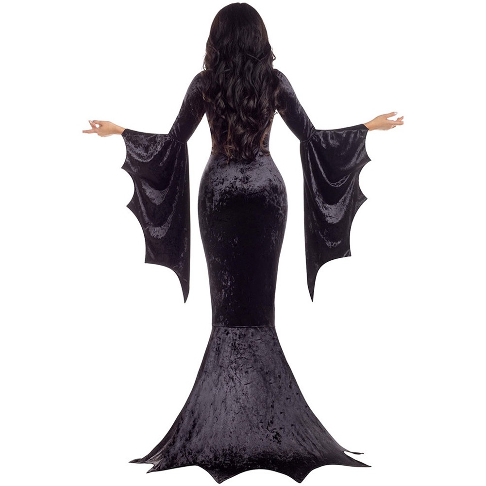 Halloween Costume Long Skirt for Women with Bats Witch Bride and Vampire Theme - Picture 6 of 6