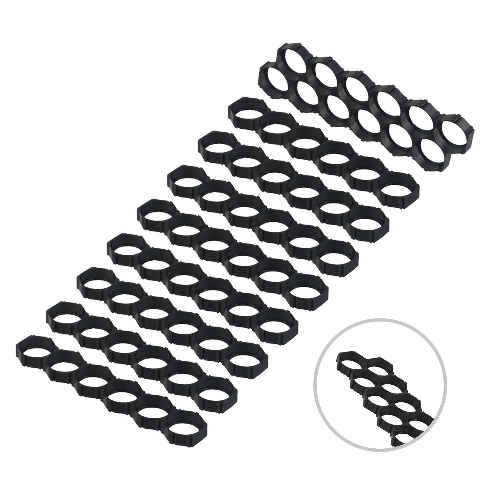 21700 Batteriehalter PC Material sichere Verbindung schwarz Kunststoffrahmen - Bild 24 von 35