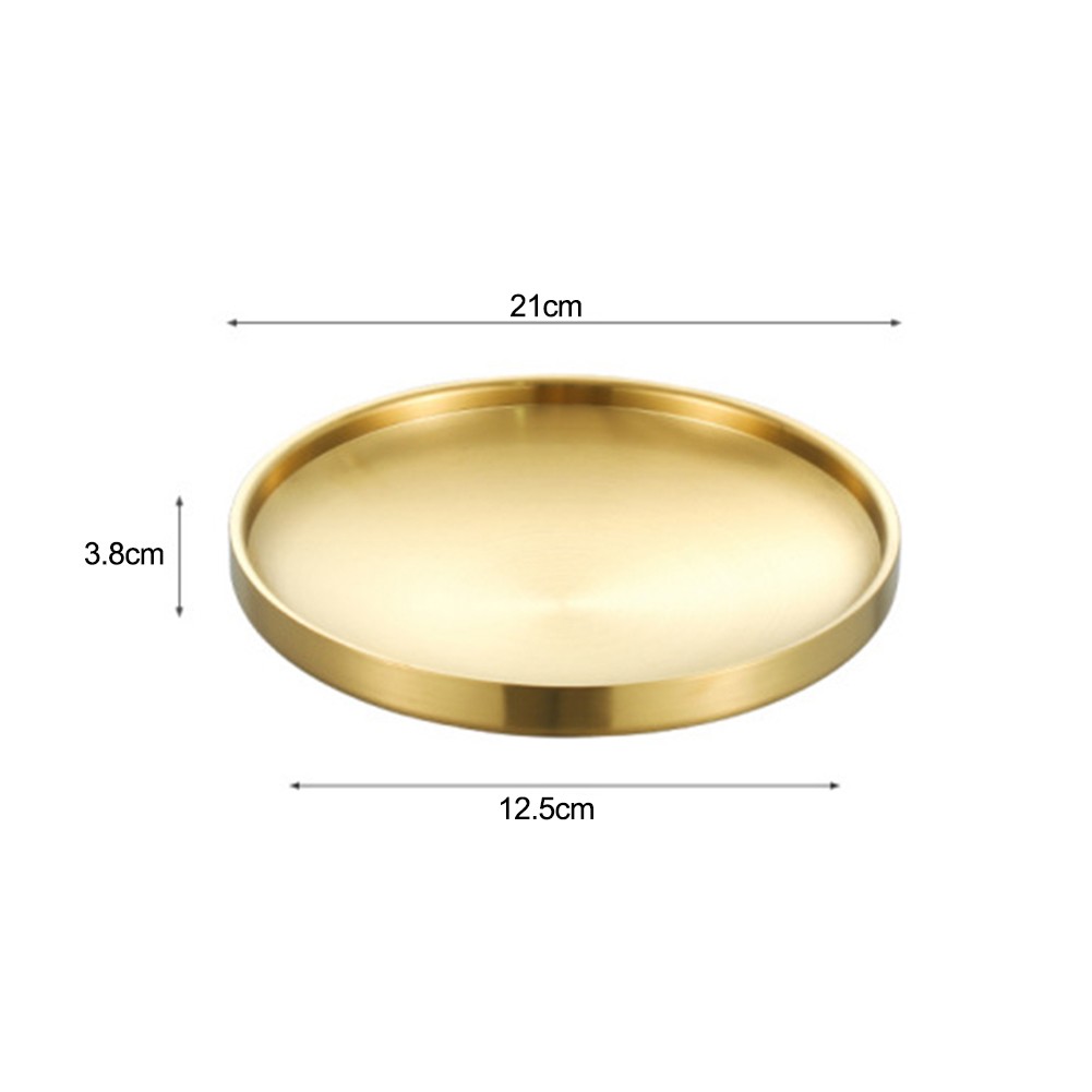Assiette de service ronde vente dor��e brillante avec stabilit�� accrue pendant l'util