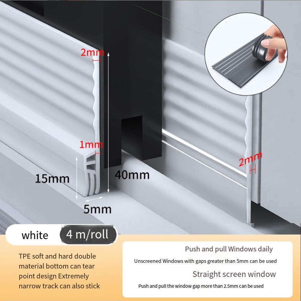 Sliding Window Sealing Strips Noise Isolation Smooth Sliding Tear-off Design - Picture 19 of 31