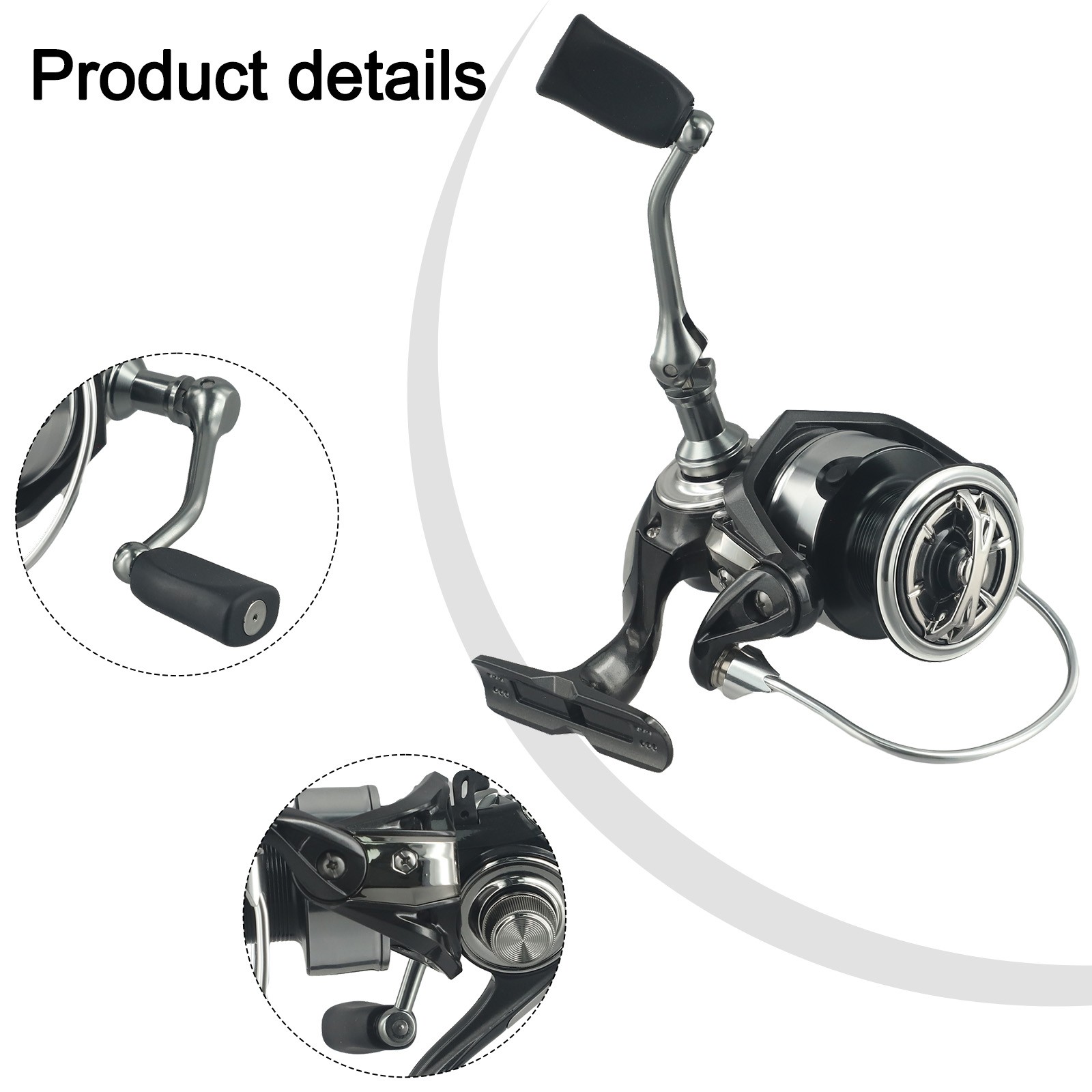 Fishing Reel 3+1BB Reel Sea Fishing Fishing Compact Spool High-strength Gears - Zdjęcie 18 z 33