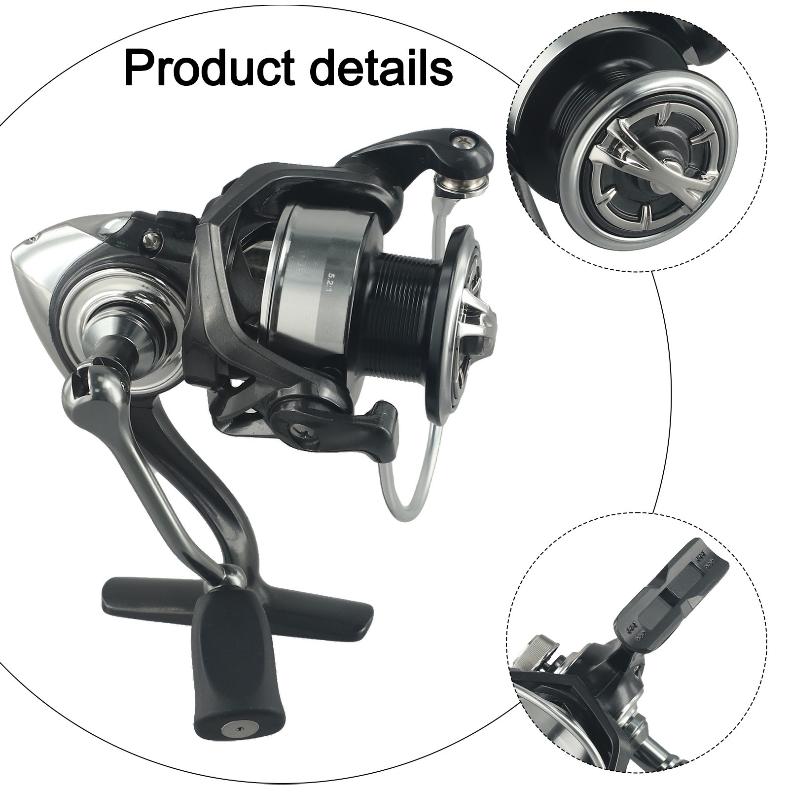 Fishing Reel 3+1BB Reel Sea Fishing Fishing Compact Spool High-strength Gears - Zdjęcie 22 z 33