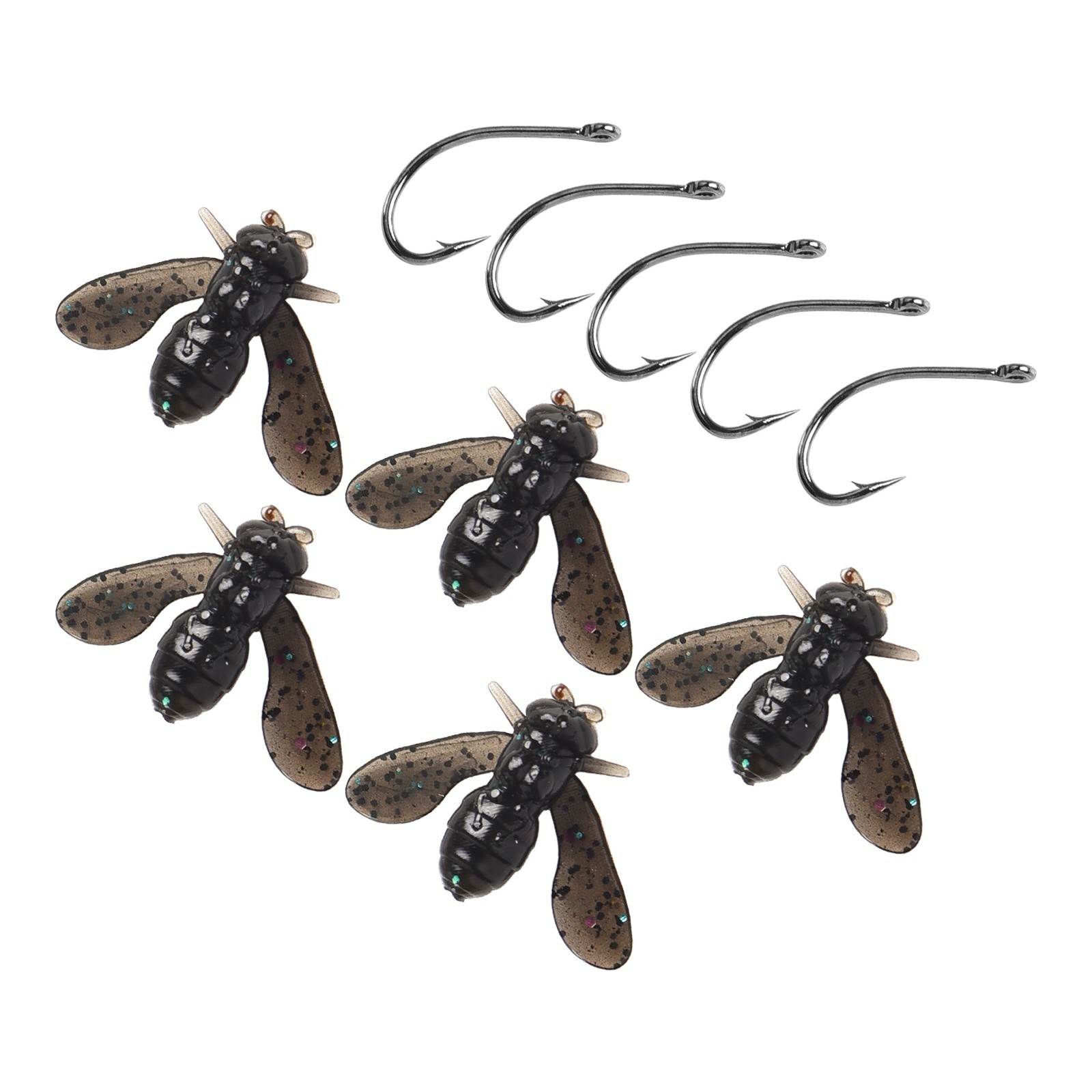 Appât de pêche à la mouche efficace pour truite bar grisage 20 pièces taille - Photo 18/39