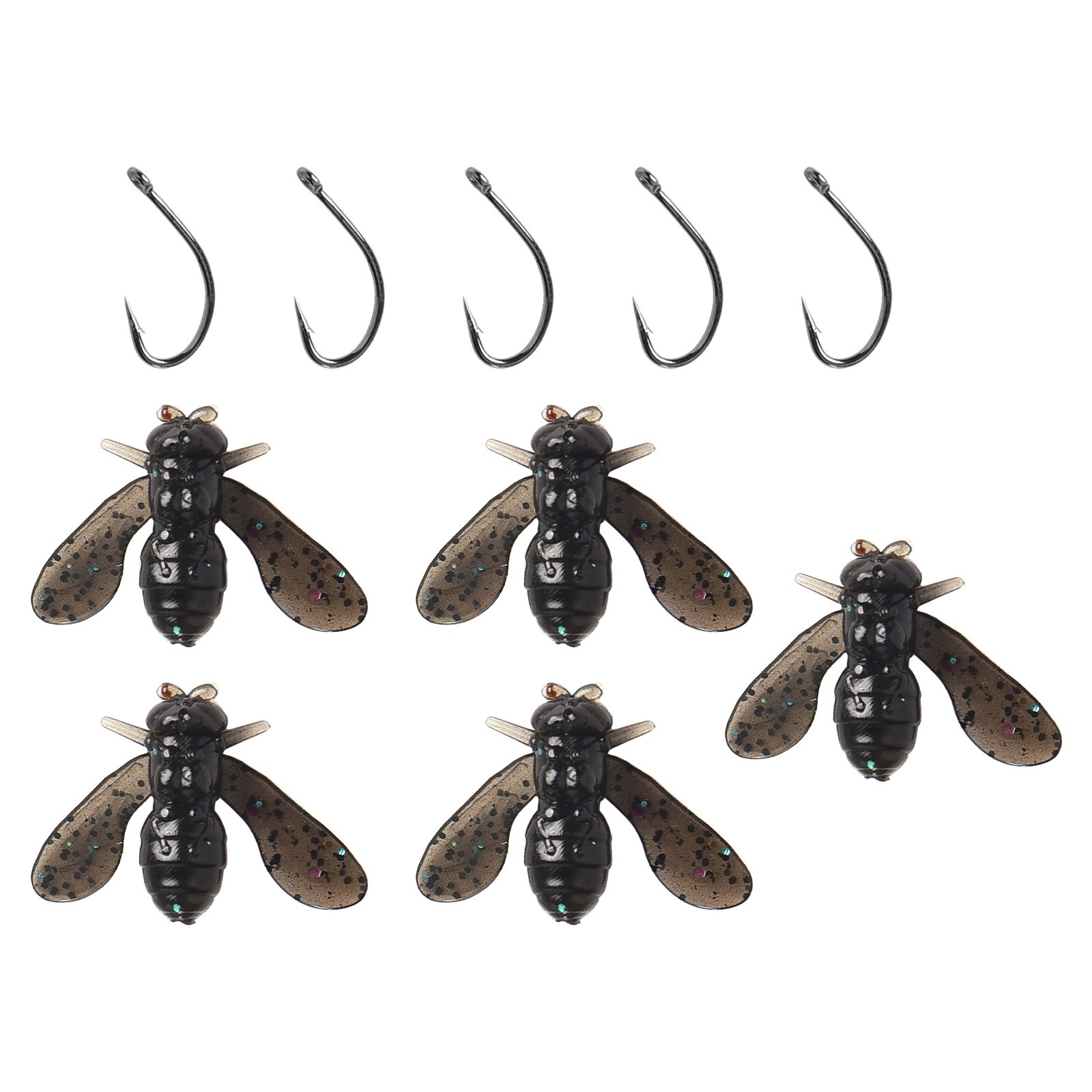 Appât de pêche à la mouche efficace pour truite bar grisage 20 pièces taille - Photo 17/39