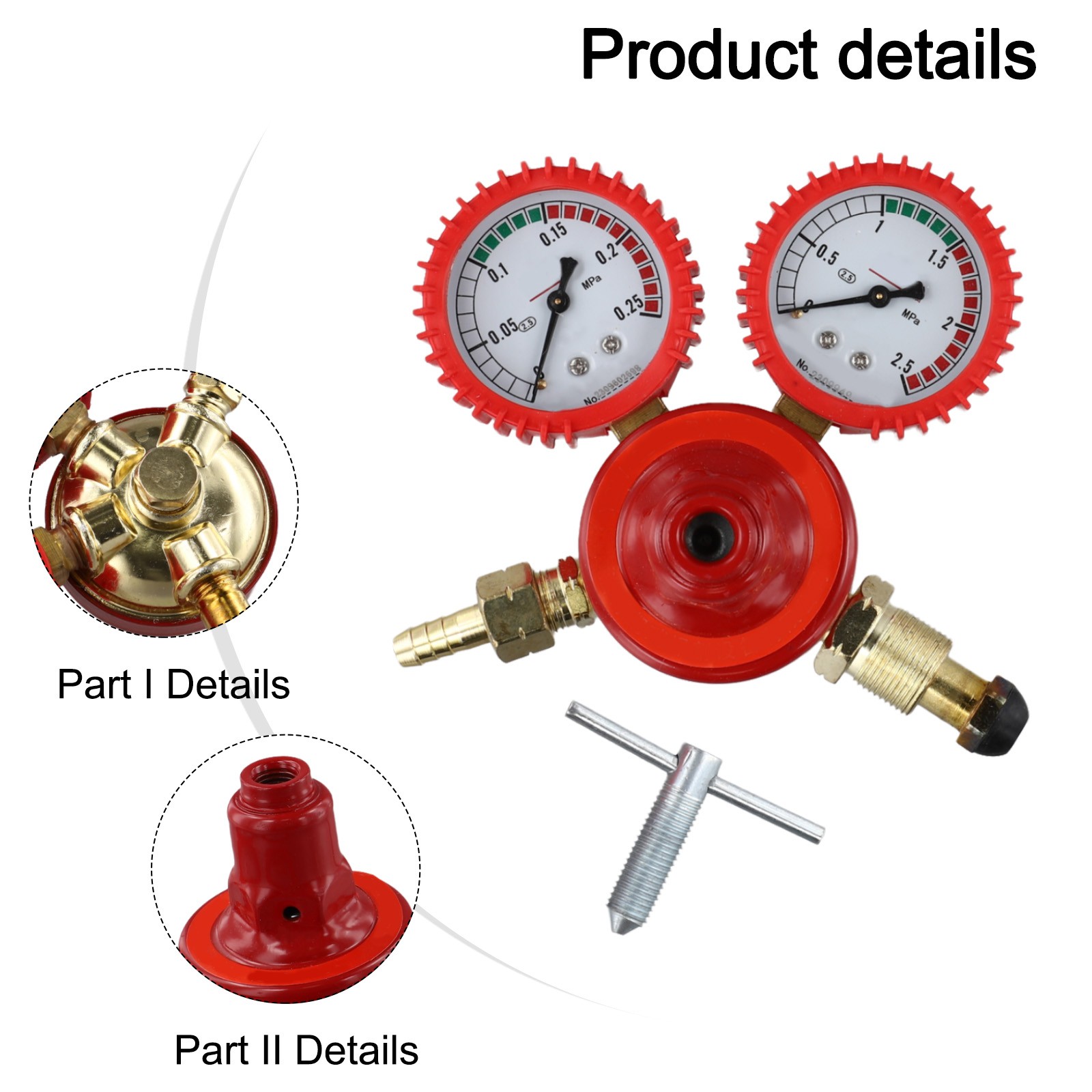 Shockproof Oxygen Acetylene Propane Gas Regulator for Welding Operations - Picture 41 of 45