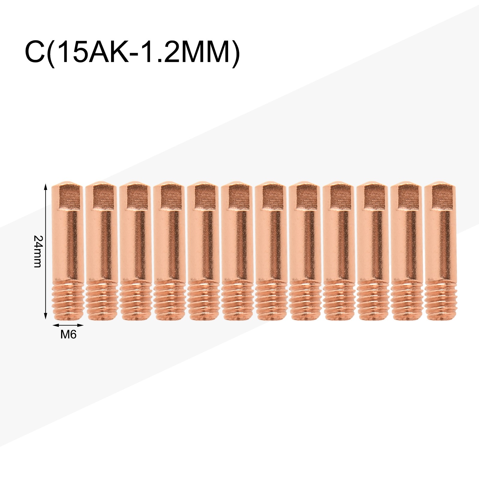 Precision Welding Performance with 15AK M6*24mm Contact Tips Pack of 10