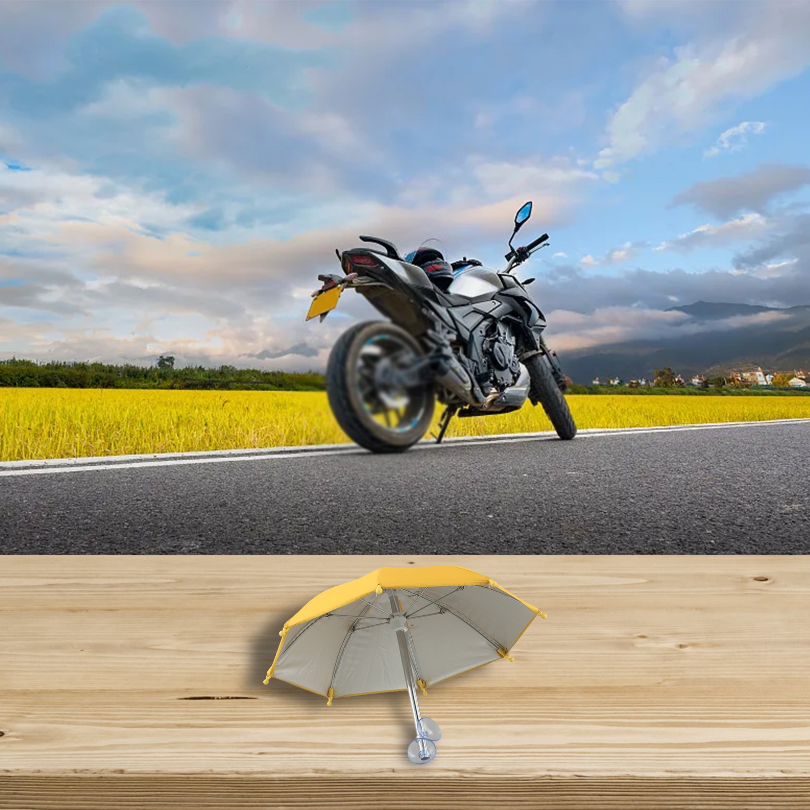 Parapluie compact transparent avec ventouse pour t??l??phone portable protection - Photo 16/18