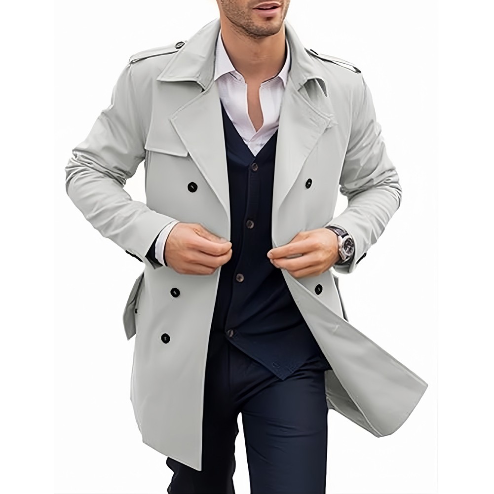Tailored Fit Men's Winter Coat with Classic Details for Timeless Style - Picture 11 of 21