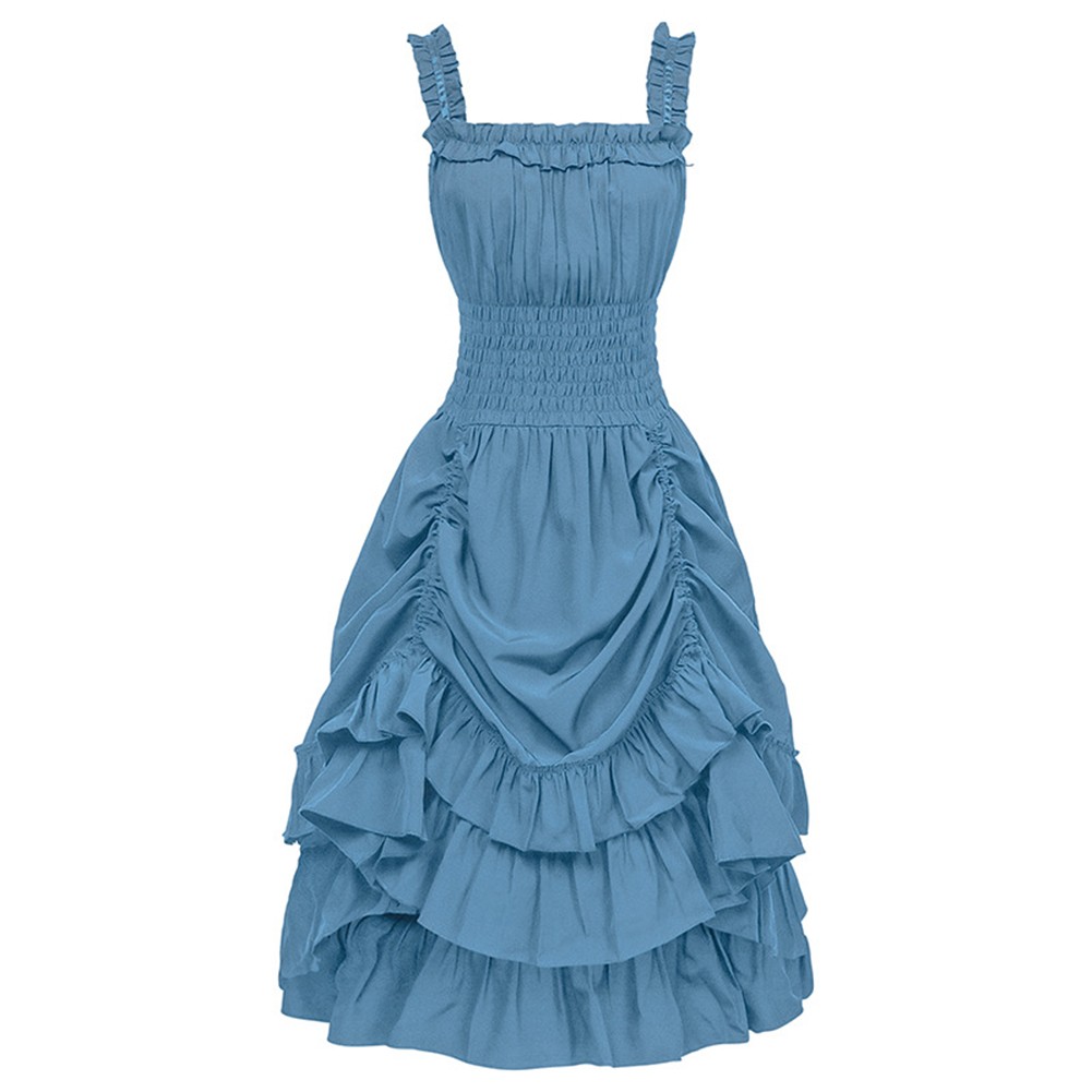 Backless Maxi Dress High Waist Prom Dress Square Collar All Seasons Casual Style - Picture 13 of 17