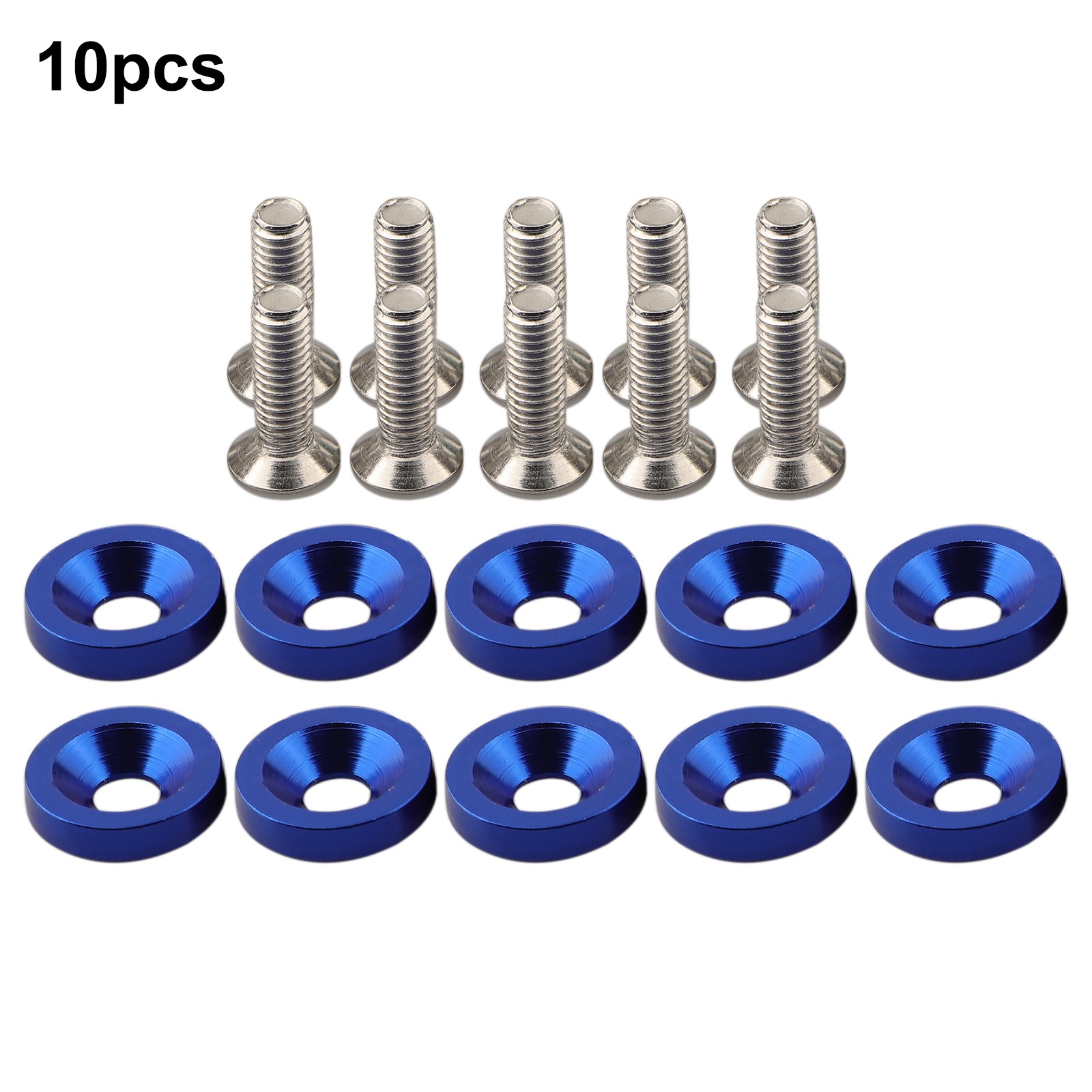 Long lasting Aluminum M6 Washers & Bolts 10PCS Set for Car Modification - Picture 25 of 55
