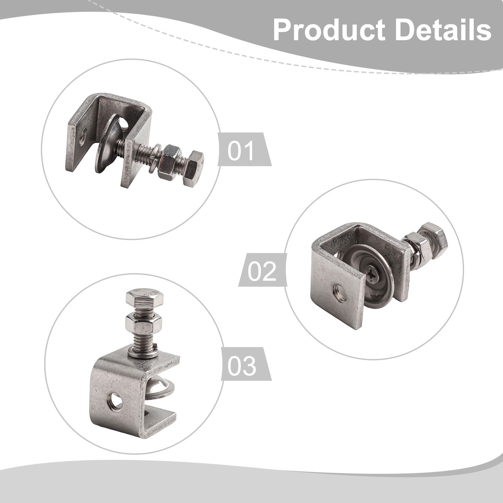 Multi Purpose 304 Stainless Steel C Clamps with Different Sizes Available