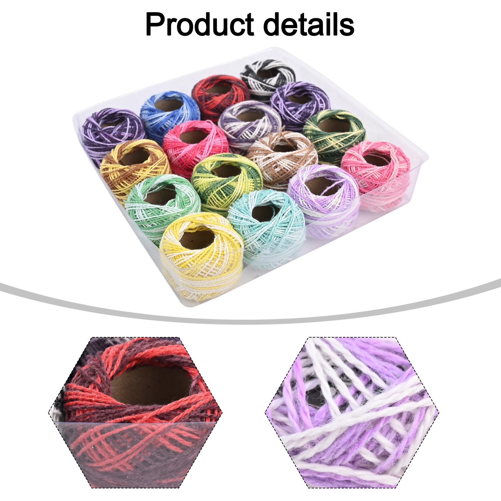Assorted Color Cotton Embroidery Thread 16pcs DIY Sewing Braiding Thread - Picture 20 of 33