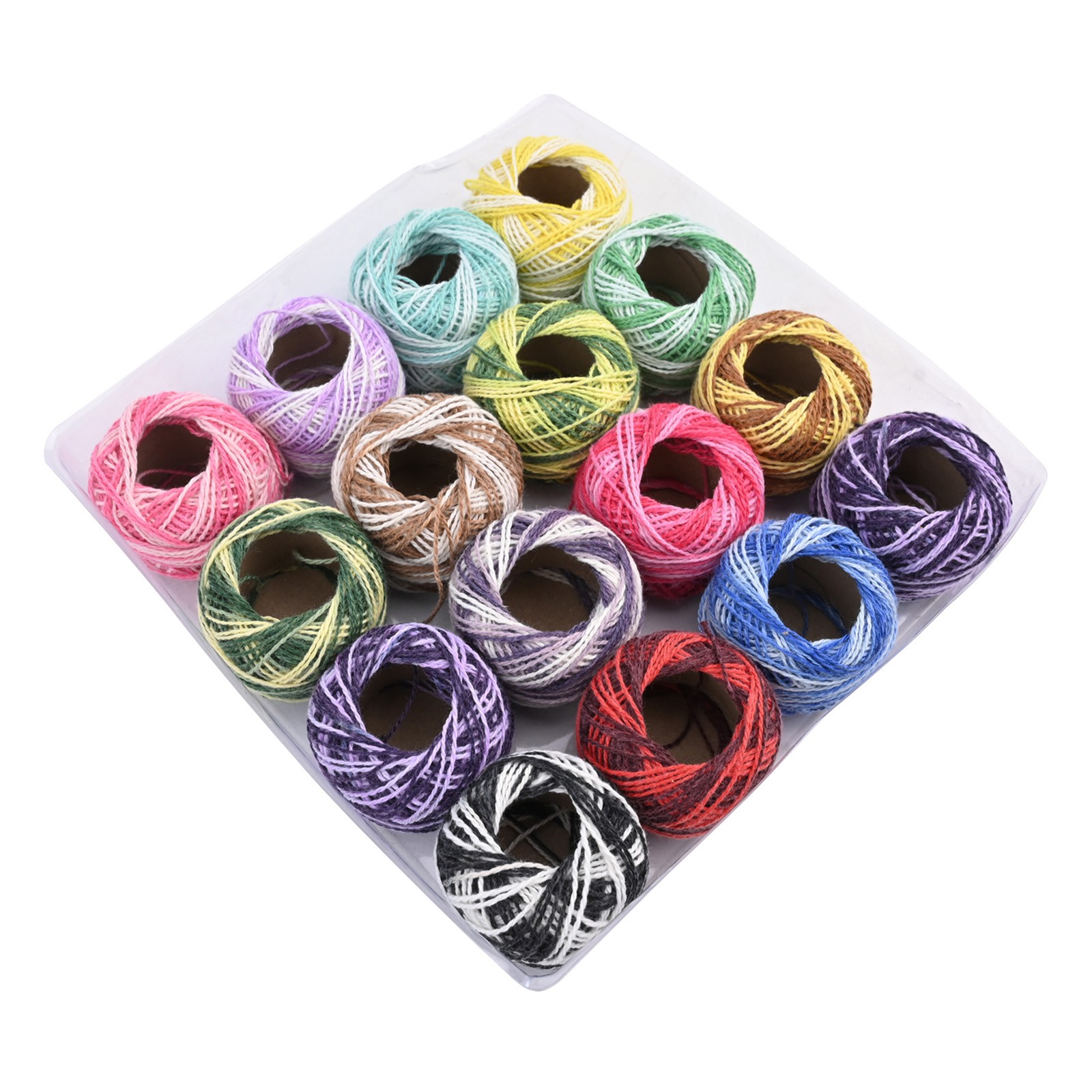 Assorted Color Cotton Embroidery Thread 16pcs DIY Sewing Braiding Thread - Picture 23 of 33