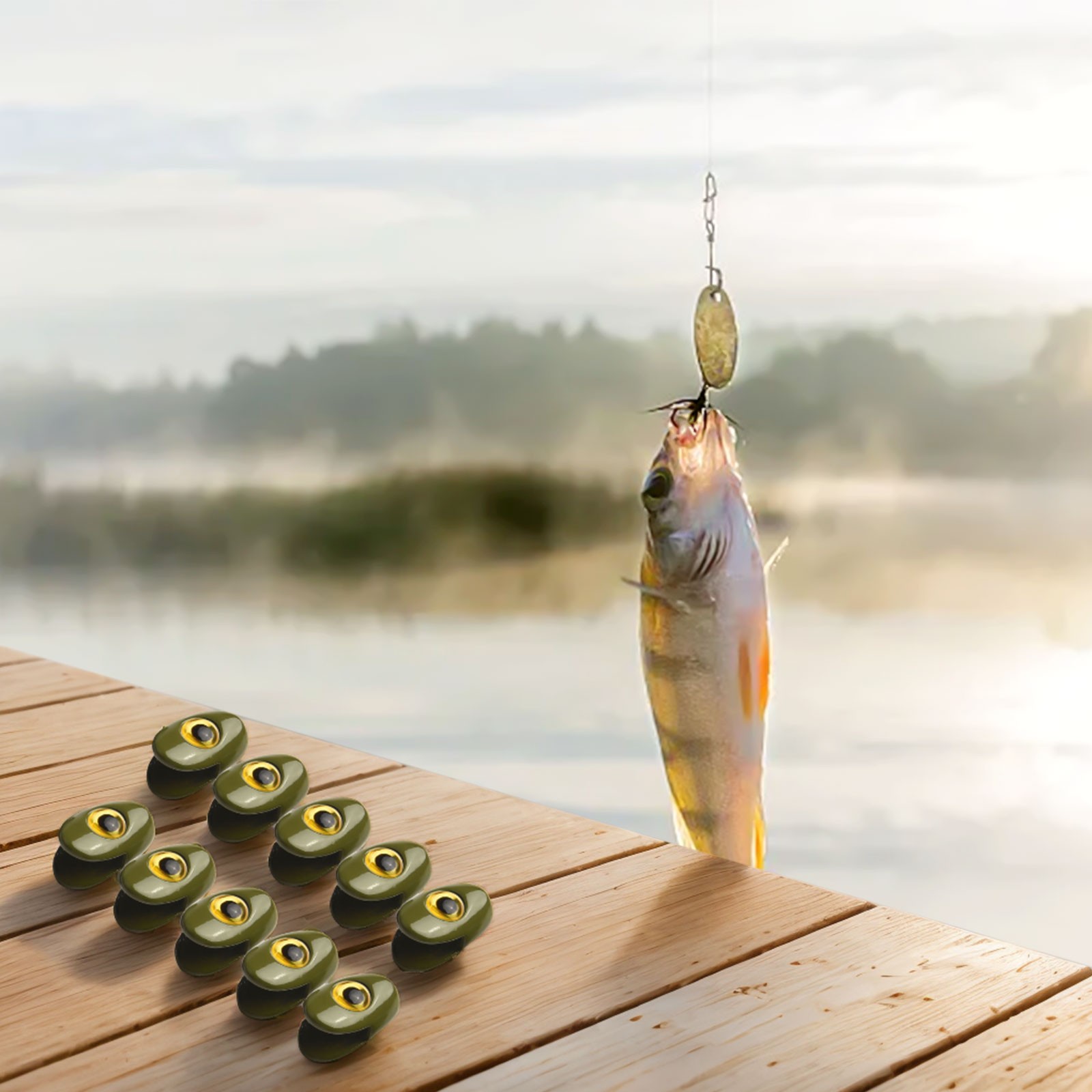 10 Stück Fisch Skulpin Kopf 2 Farben DIY Fischmaske Köderfisch Langlebig - Bild 24 von 35