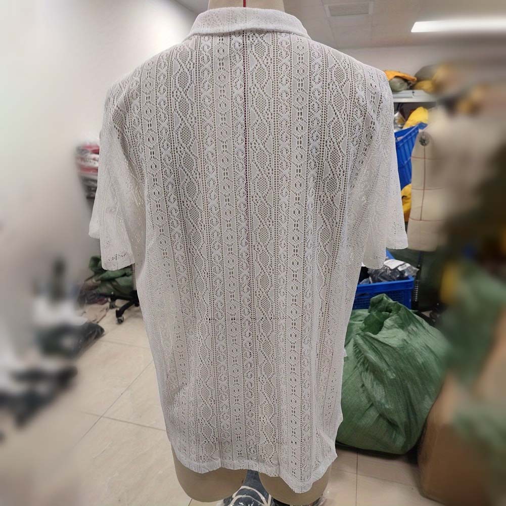 Haut homme soldes élégant et élégant en dentelle maille transparente parfait pour l