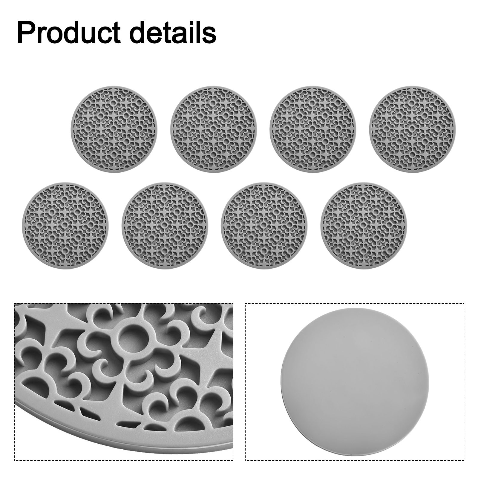 Stylish and Practical Silicone Coasters for Any Setting 8Pcs Set