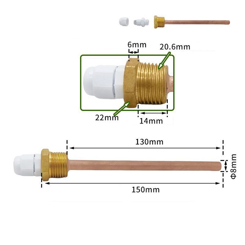 Thermowell in Brass Material with For BSP G Thread and Easy Sensor Installation - Picture 33 of 62