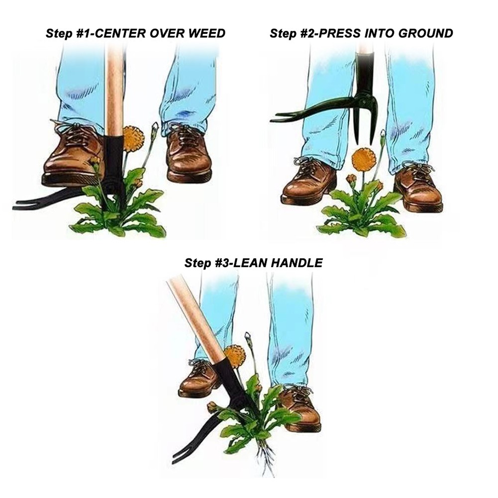 Ergonomisches Unkrautstecher mit Stahlklemmen für effiziente Gartenpflegeaufgab - Bild 23 von 24