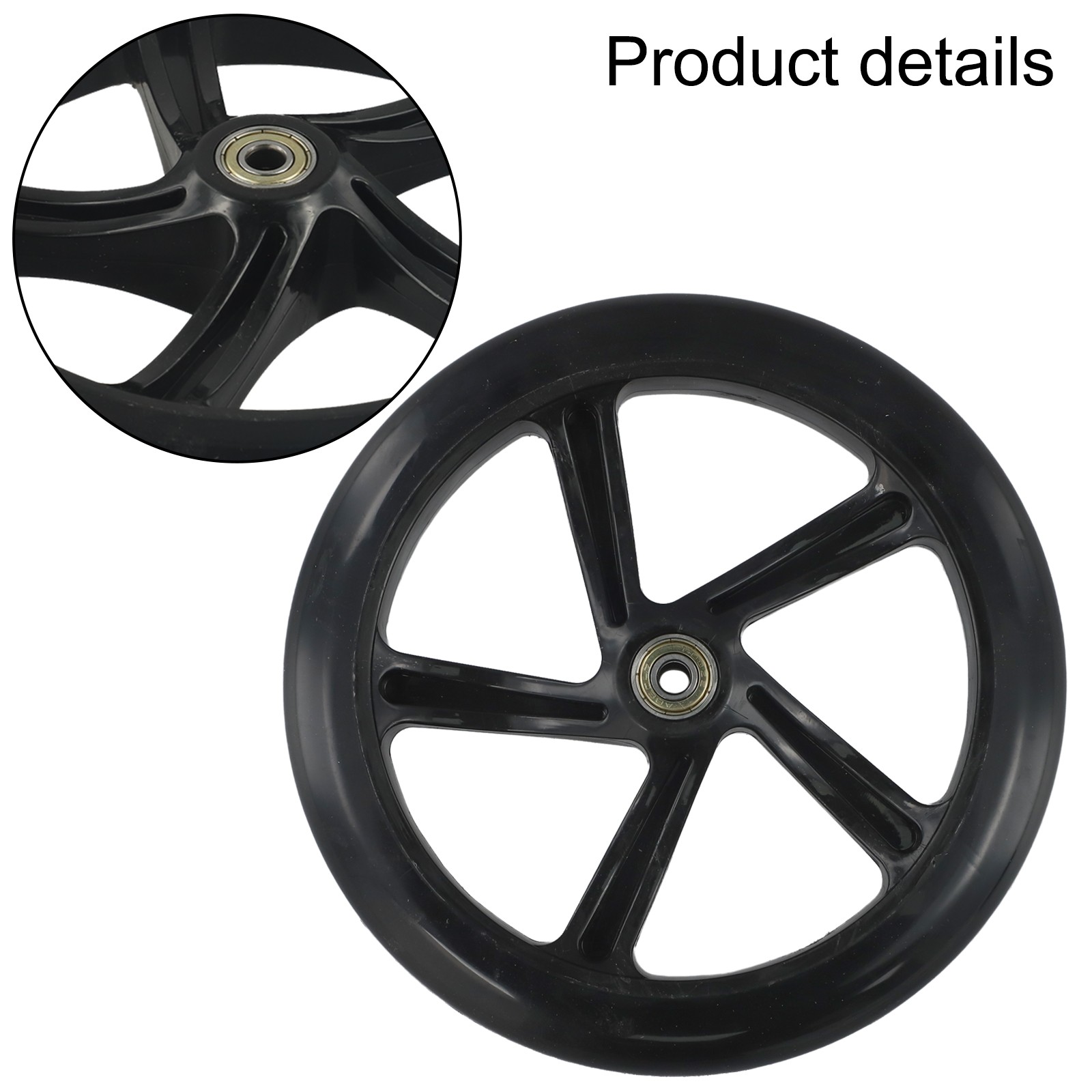 High Speed 8 Inch Scooter PU Wheel with Bearings Kids Kickscooter (5 10 spokes) - Picture 26 of 29